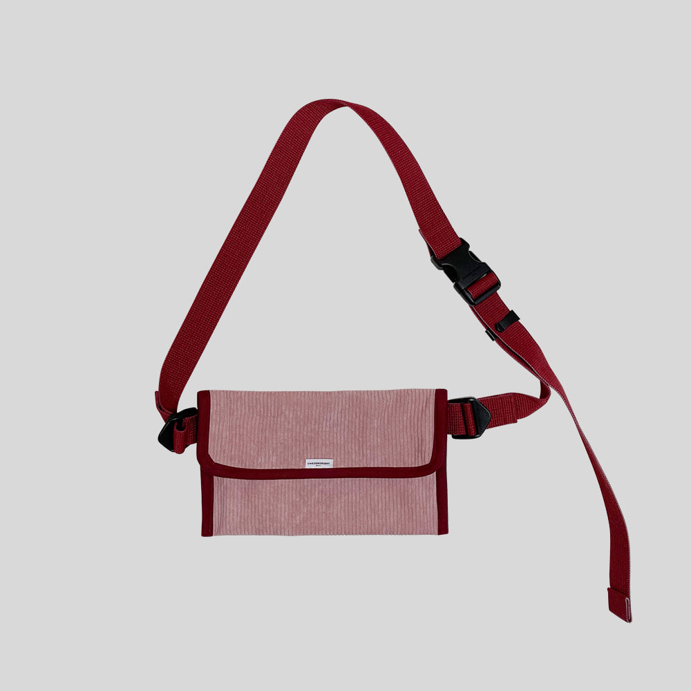 108seoulFIKA mini cross body bag_Cream Red (ver.corduroy)