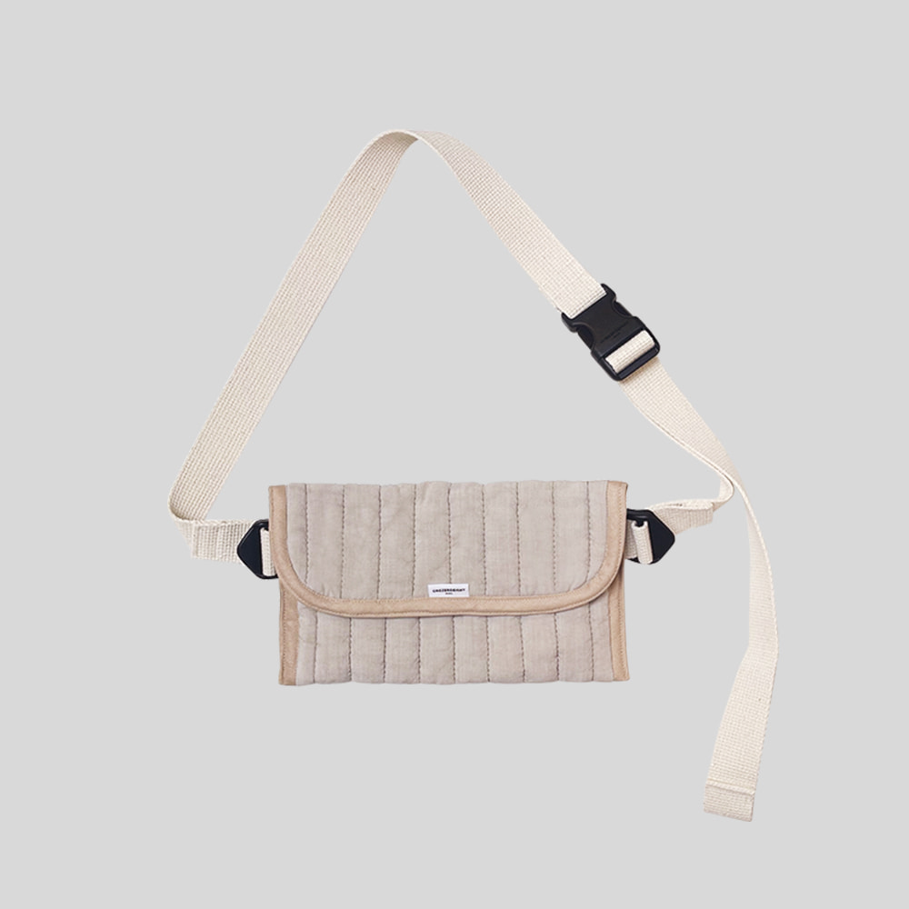 108seoulFIKA mini cross body bag_Cream Beige (ver.quilted fabric)