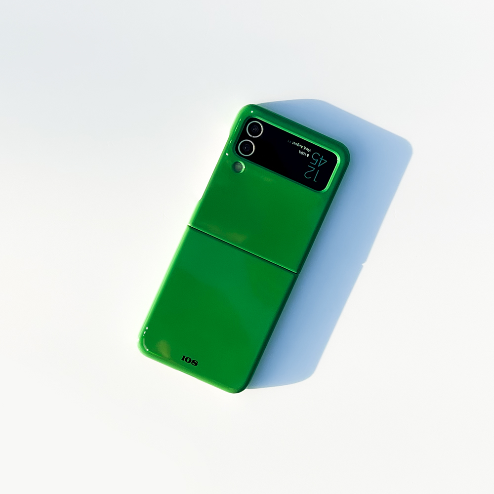 108seoul[Galaxy Z Flip] 108 GLARE GREEN(glossy-slim-hard)